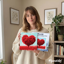 Load image into Gallery viewer, Mini Paint by numbers 8"x8" framed - Tree with Heart Shape