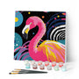 Mini Paint by numbers 8"x8" framed - Flamingo Abstract Pop Art