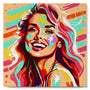 Mini Paint by numbers 8"x8" framed - Blonde Bombshell Pop Art