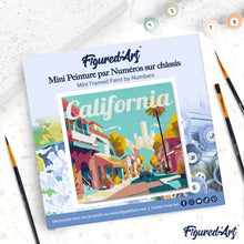 Load image into Gallery viewer, Mini Paint by numbers 8"x8" framed - Travel Poster California Street