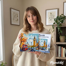 Load image into Gallery viewer, Mini Paint by numbers 8"x8" framed - Travel Poster London