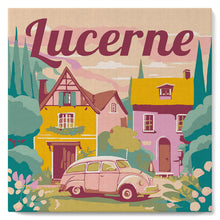 Load image into Gallery viewer, Mini Paint by numbers 8"x8" framed - Travel Poster Lucerne