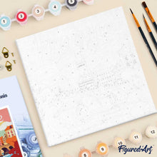 Load image into Gallery viewer, Mini Paint by numbers 8"x8" framed - Travel Poster Prague