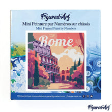 Load image into Gallery viewer, Mini Paint by numbers 8&quot;x8&quot; framed - Travel Poster Rome