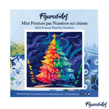 Load image into Gallery viewer, Mini Paint by numbers 8&quot;x8&quot; framed - Colorful Christmas Tree