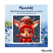 Load image into Gallery viewer, Mini Paint by numbers 8&quot;x8&quot; framed - Cute Fantasy Reindeer