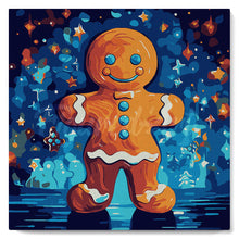 Load image into Gallery viewer, Paint by numbers kit Mini Paint by numbers 8&quot;x8&quot; framed - Gingerbread Man Figured&#39;Art