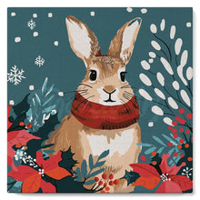 Load image into Gallery viewer, Paint by numbers kit Mini Paint by numbers 8&quot;x8&quot; framed - Christmas Bunny Figured&#39;Art