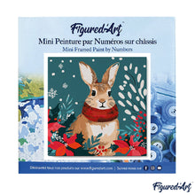 Load image into Gallery viewer, Mini Paint by numbers 8&quot;x8&quot; framed - Christmas Bunny