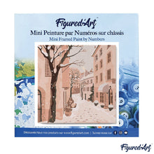 Load image into Gallery viewer, Mini Paint by numbers 8&quot;x8&quot; framed - Peaceful Snowy Town