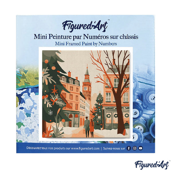 Mini Paint by numbers 8"x8" framed - Christmas in London