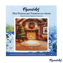 Load image into Gallery viewer, Mini Paint by numbers 8&quot;x8&quot; framed - Cozy Christmas Room