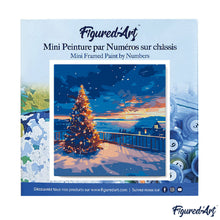 Load image into Gallery viewer, Mini Paint by numbers 8&quot;x8&quot; framed - Twinkle Christmas Sunset