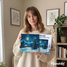 Load image into Gallery viewer, Mini Paint by numbers 8"x8" framed - Starry Christmas Night