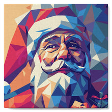 Load image into Gallery viewer, Paint by numbers kit Mini Paint by numbers 8&quot;x8&quot; framed - Polygon Santa Figured&#39;Art