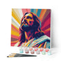 Paint by numbers kit Mini Paint by numbers 8"x8" framed - Radiant Jesus Figured'Art