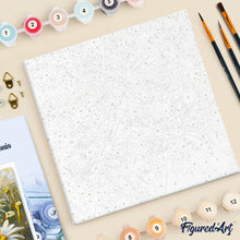 Load image into Gallery viewer, Mini Paint by numbers 8"x8" framed - Daisies