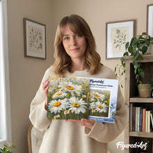 Load image into Gallery viewer, Mini Paint by numbers 8"x8" framed - Daisies