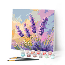 Load image into Gallery viewer, Mini Paint by numbers 8"x8" framed - Lavender