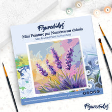 Load image into Gallery viewer, Mini Paint by numbers 8"x8" framed - Lavender