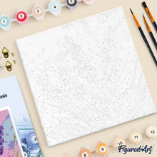 Load image into Gallery viewer, Mini Paint by numbers 8"x8" framed - Lavender