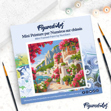 Load image into Gallery viewer, Mini Paint by numbers 8"x8" framed - Capri Floral Lane