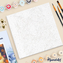 Load image into Gallery viewer, Mini Paint by numbers 8"x8" framed - Little Fox with Light Bulbs