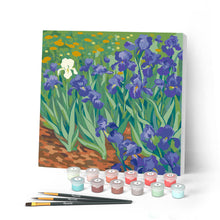 Load image into Gallery viewer, Mini Paint by numbers 8"x8" framed - Van Gogh - Irises