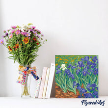 Load image into Gallery viewer, Mini Paint by numbers 8"x8" framed - Van Gogh - Irises