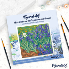Load image into Gallery viewer, Mini Paint by numbers 8"x8" framed - Van Gogh - Irises