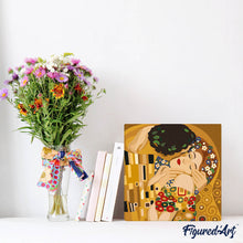 Load image into Gallery viewer, Mini Paint by numbers 8"x8" framed - The Kiss - Klimt