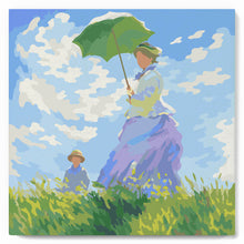 Load image into Gallery viewer, Paint by numbers kit Mini Paint by numbers 8"x8" framed - The walk - Monet Figured'Art