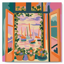 Load image into Gallery viewer, Paint by numbers kit Mini Paint by numbers 8"x8" framed - The Open Window - Matisse Figured'Art