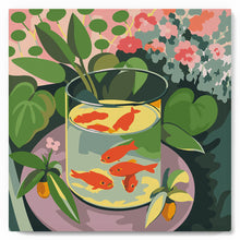 Load image into Gallery viewer, Paint by numbers kit Mini Paint by numbers 8"x8" framed - Goldfish - Matisse Figured'Art