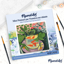 Load image into Gallery viewer, Mini Paint by numbers 8"x8" framed - Goldfish - Matisse