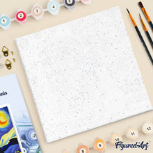 Load image into Gallery viewer, Mini Paint by numbers 8"x8" framed - Starry Night Companions