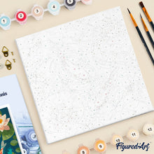 Load image into Gallery viewer, Mini Paint by numbers 8"x8" framed - Koi Pond
