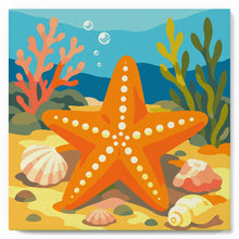 Load image into Gallery viewer, Paint by numbers kit Mini Paint by numbers 8"x8" framed - Starfish Figured'Art