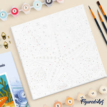 Load image into Gallery viewer, Mini Paint by numbers 8"x8" framed - Starfish