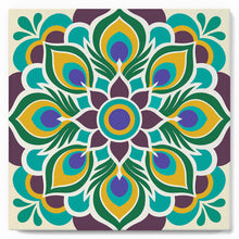 Load image into Gallery viewer, Paint by numbers kit Mini Paint by numbers 8"x8" framed - Peacock Mandala Figured'Art