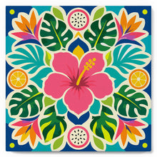 Load image into Gallery viewer, Paint by numbers kit Mini Paint by numbers 8"x8" framed - Hibiscus Mandala Figured'Art