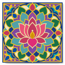Load image into Gallery viewer, Paint by numbers kit Mini Paint by numbers 8"x8" framed - Lotus Mandala Figured'Art