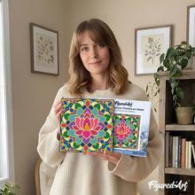 Load image into Gallery viewer, Mini Paint by numbers 8"x8" framed - Lotus Mandala