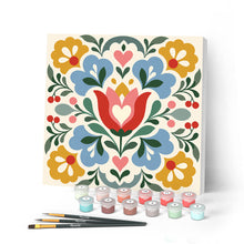 Load image into Gallery viewer, Mini Paint by numbers 8"x8" framed - Floral Mandala