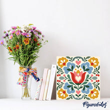 Load image into Gallery viewer, Mini Paint by numbers 8"x8" framed - Floral Mandala