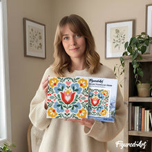 Load image into Gallery viewer, Mini Paint by numbers 8"x8" framed - Floral Mandala