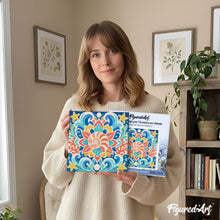 Load image into Gallery viewer, Mini Paint by numbers 8"x8" framed - Seashell Mandala