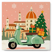 Load image into Gallery viewer, Paint by numbers kit Mini Paint by numbers 8"x8" framed - Christmas in Florence Figured'Art