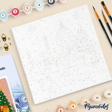 Load image into Gallery viewer, Mini Paint by numbers 8"x8" framed - Christmas in Florence