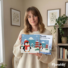 Load image into Gallery viewer, Mini Paint by numbers 8"x8" framed - Penguin by Mount Fuji